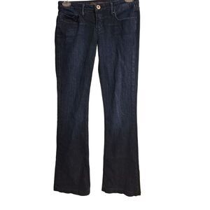 YANUK SIZE 6‎ WIDE LEG DARK WASH BLUE JEANS COMFORT STRETCH-UNIVERSAL THREAD